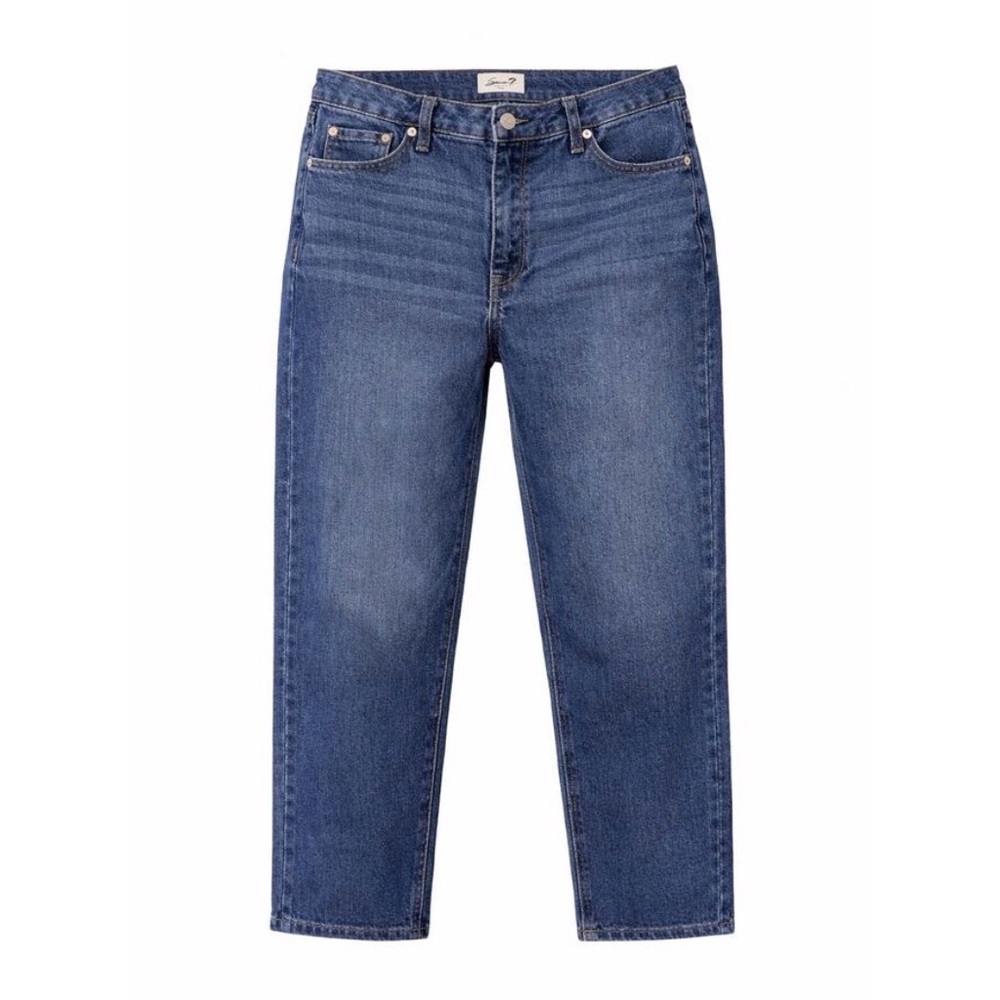 Seven7 Women's High-Rise Straight Leg Jeans - Blue